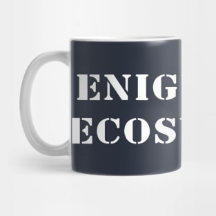 Enigmatic Ecosystem Typography Mug